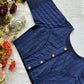 Boat Neck Blouse on Trends (Navy)